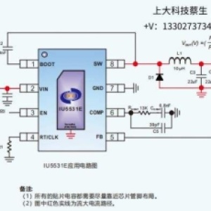 IU5531E:宽电压48V、4A异步降压DCDC